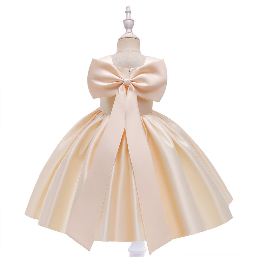 Ballkleid U-Ausschnitt Ärmellose Blumenmädchenkleider mit Rüschen