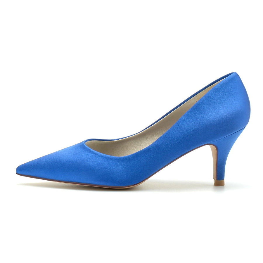 Damen Seidensatin mit Geschlossener Zehe Stiletto-Absatz Brautschuhe