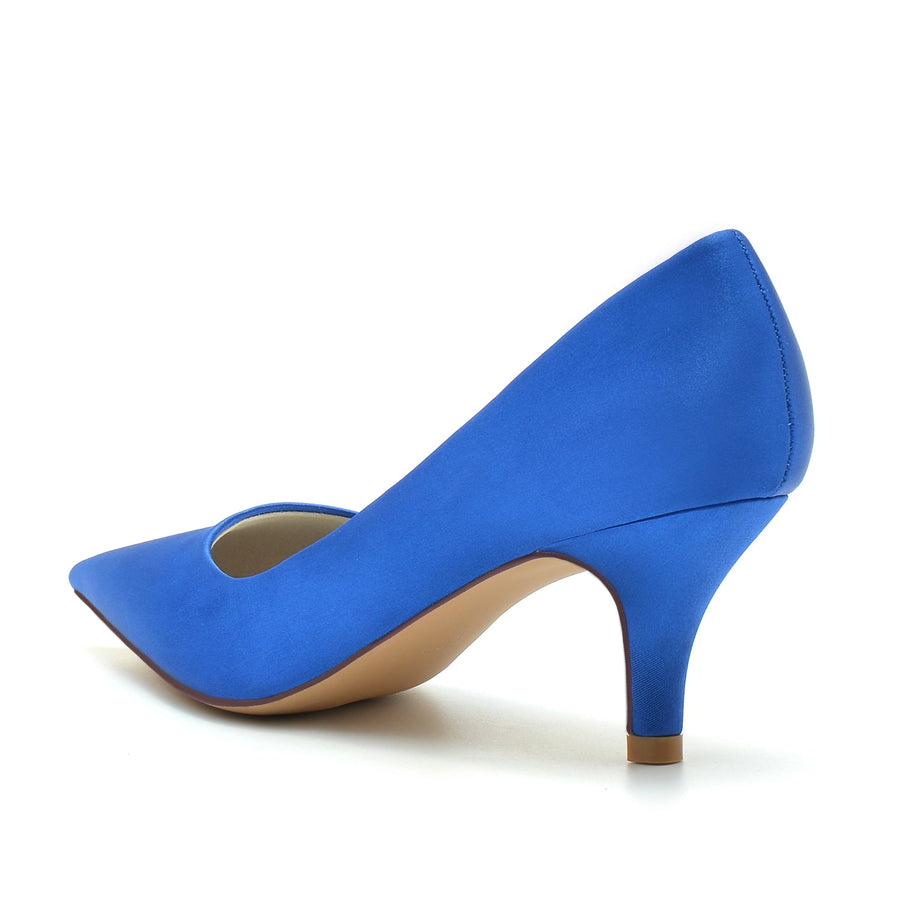 Damen Seidensatin mit Geschlossener Zehe Stiletto-Absatz Brautschuhe
