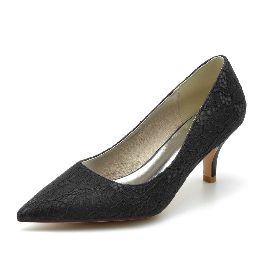 Damen Spitze Mit Spitze Geschlossene Zehe Stiletto-Absatz Abendschuhe