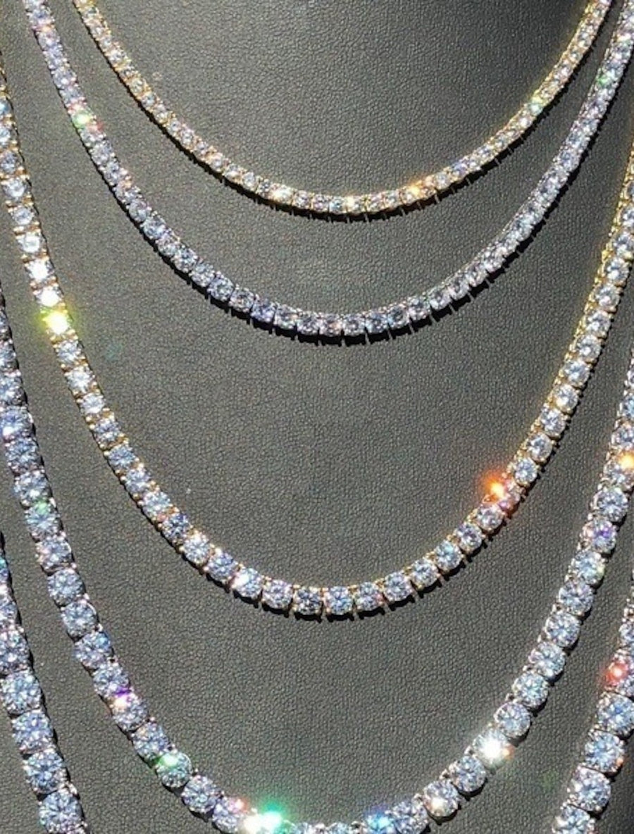 Herren Kette Halskette mit Strasssteinen