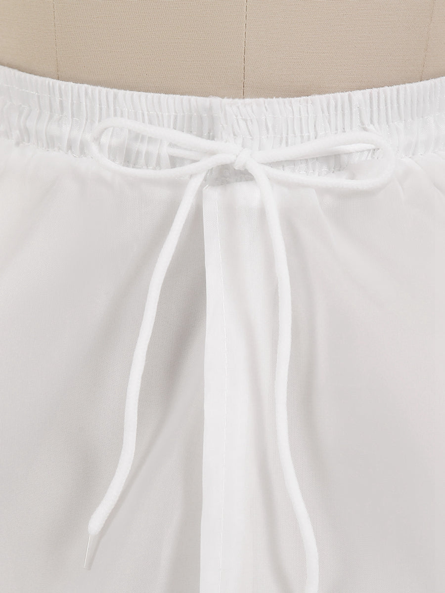 1-Stufiger Tüll mit Spitze Knielang 3-Reifen-Unterrock für Hochzeits-Ballkleider