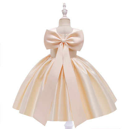 Ballkleid U-Ausschnitt Ärmellose Blumenmädchenkleider mit Rüschen