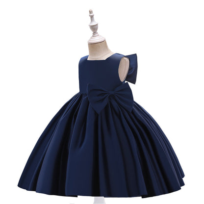 Ballkleid U-Ausschnitt Ärmellose Blumenmädchenkleider mit Rüschen