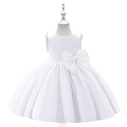 Ballkleid U-Ausschnitt Ärmellose Blumenmädchenkleider mit Rüschen