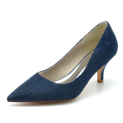Damen Spitze Mit Spitze Geschlossene Zehe Stiletto-Absatz Abendschuhe