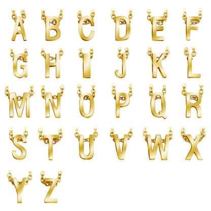 26 Englische Alphabet-Nachnamen-Titan-Anhänger-Halskette